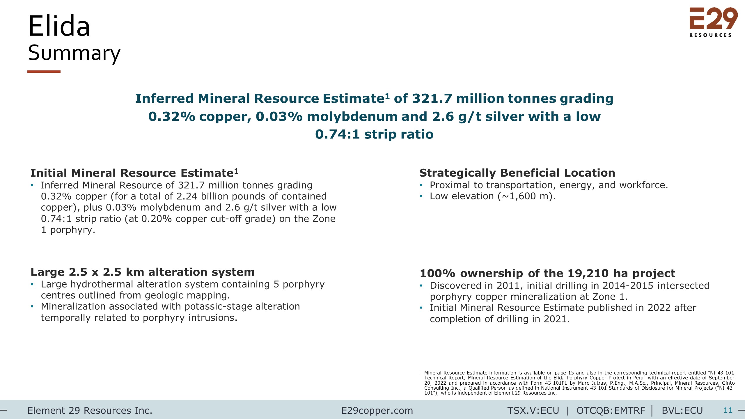 Elida Project Summary